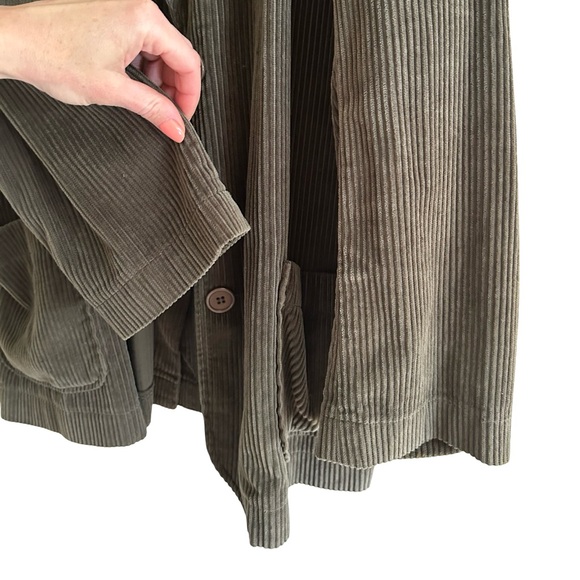 Vintage 1990’s Newport News Olive Green Corduroy Pocket Blazer Sz 14 - Picture 9 of 12